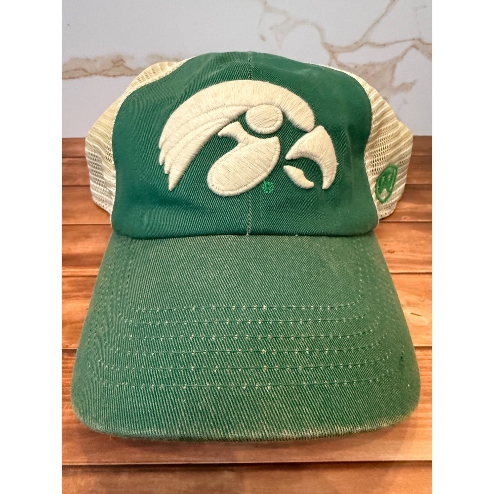 Top of the World Iowa Hawkeyes Hat Green Shamrock Mesh Trucker One-Fit Cap